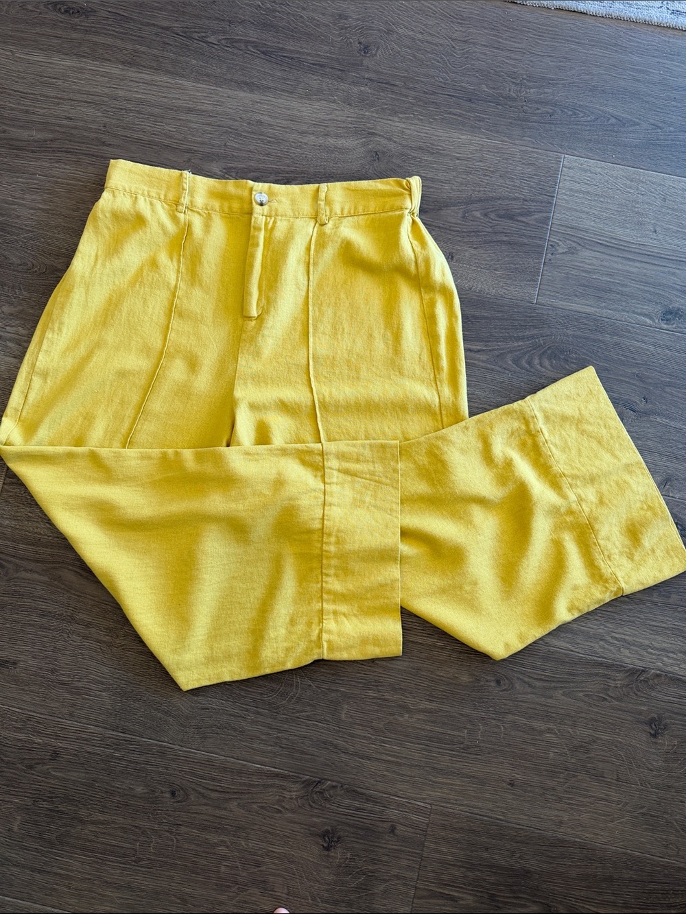 Joie Bright Goldenrod Yellow Wide Leg Chinos